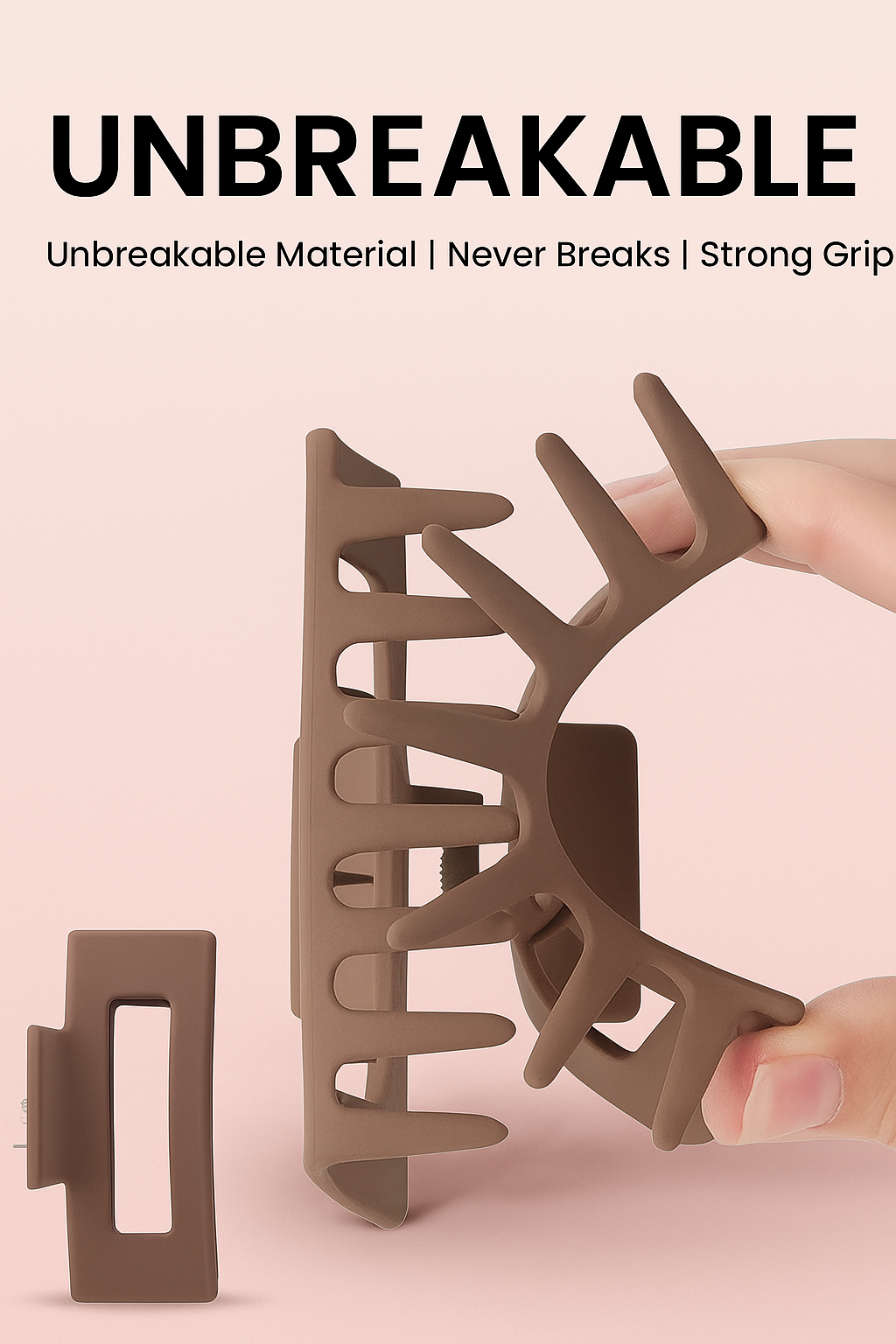 Unbreakable Matte Hair Claw Clip – Strong Grip & Soft Finish
