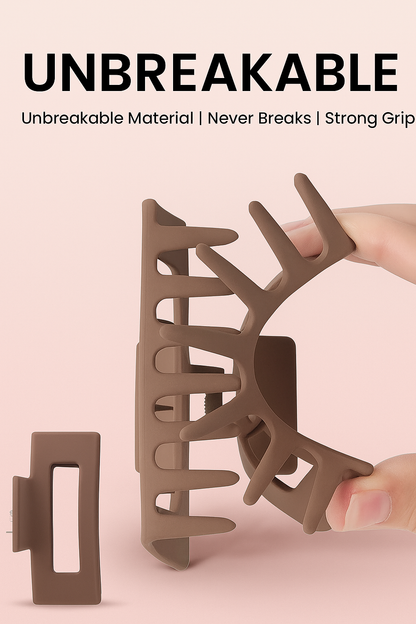 Unbreakable Matte Hair Claw Clip – Strong Grip & Soft Finish