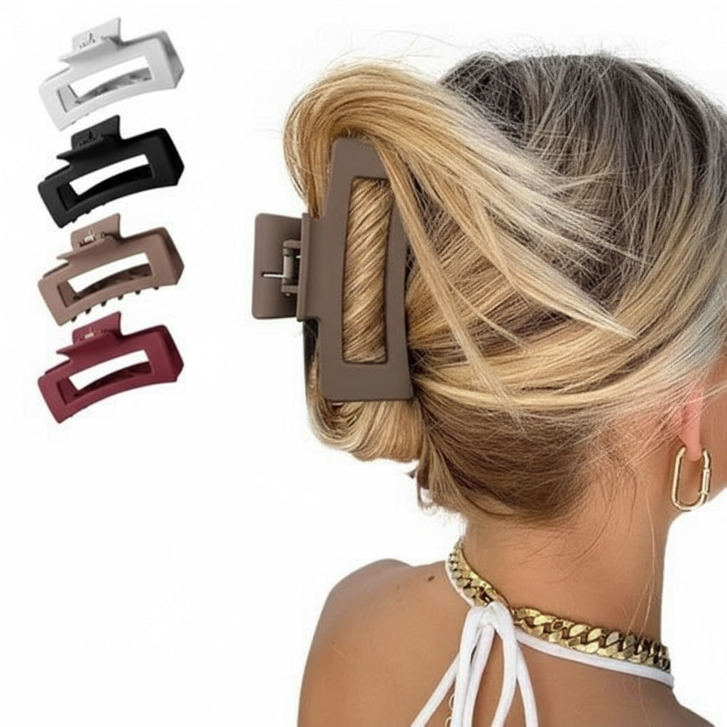 Unbreakable Matte Hair Claw Clip – Strong Grip & Soft Finish